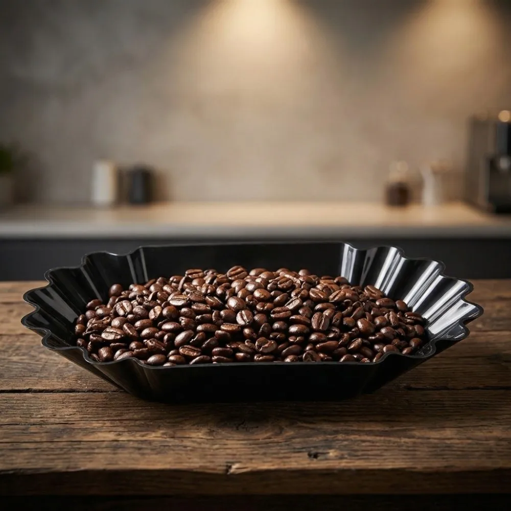 Food-grade PP Coffee Bean Tray Multi-purpose Lightweight Coffee Sample Plate Stackable Smooth-surface Coffee Roasting Cup