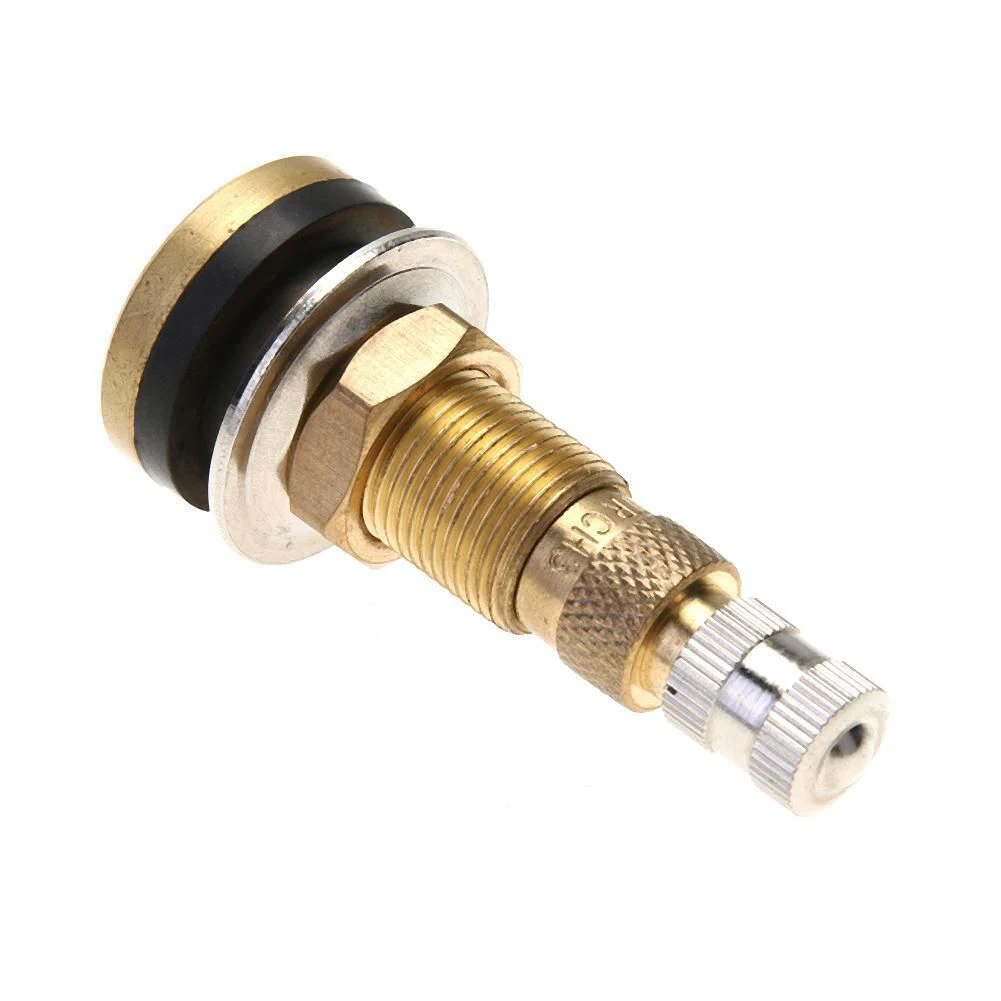 1pc Brass Tyre Valve Bolt In Stem Tubeless Valve Stem Cap For Agricultural Tractors Alloys Wheels Metal Car Van Tire Valve Stem