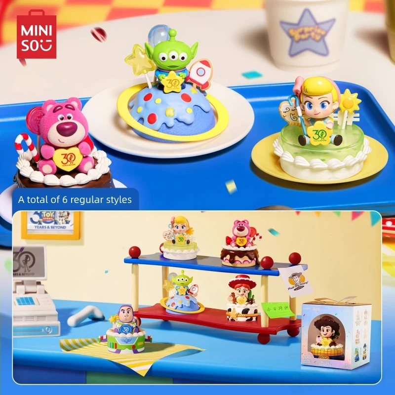 

MINISO Disney Pixar Toy Story Surprise Party Blind Box Cartoon Buzz Lightyear Lotso Model Children's Collectible Toy Gift