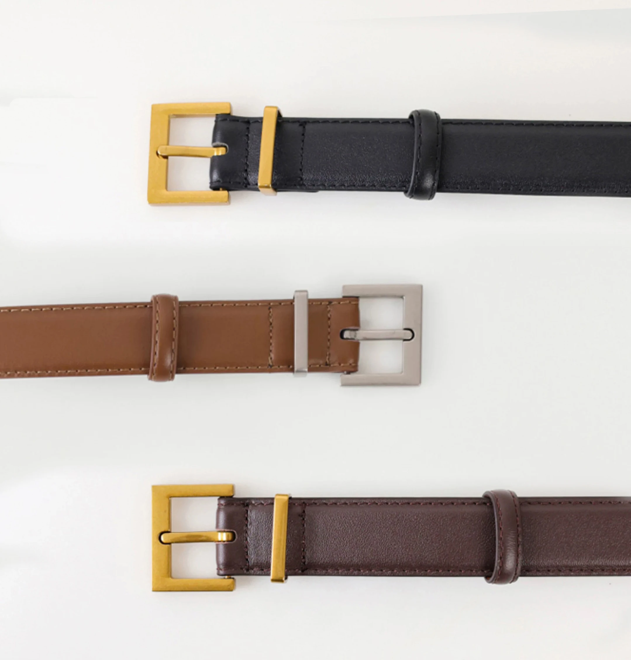 女性用本革ベルト,スクエア合金バックル,トレンディなベルト,ジーンズ用,カジュアルドレス,ファッショナブル,新品,ラグジュアリー