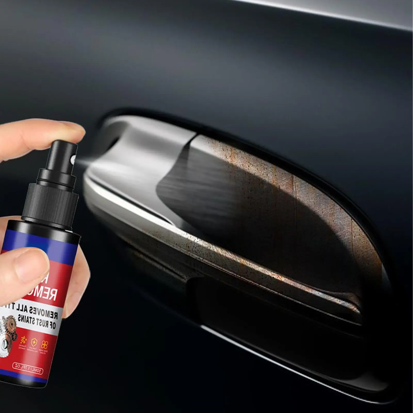 Rust Inhibitor Car wheel Rust Remover Derusting Spray Metal Car Detailing Spray Rust Dissolver Iron Stain Cleaner Polishing Care