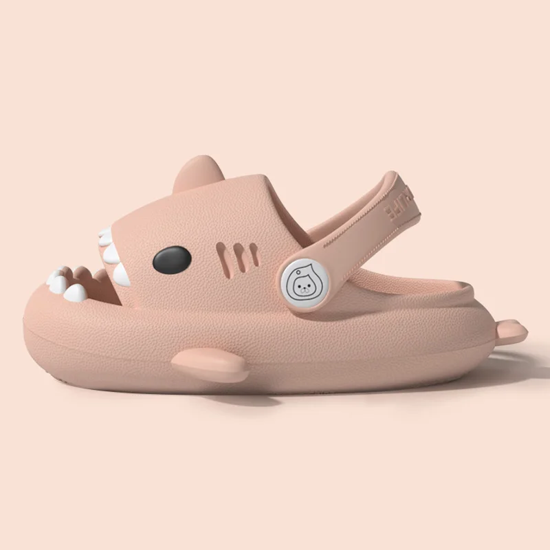 Kinder Sandalen Kinder Hausschuhe Schuhe Cartoon Hai Sommer Jungen Mädchen Baby Dicke Weiche Sohle Rutschfest – Detail 4