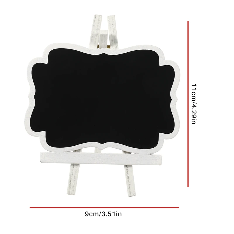 10Pcs Mini Chalkboards Wooden Small Chalkboard Signs With Easel Stand, Easel Chalkboards For Wedding Decorations, Birthday Party