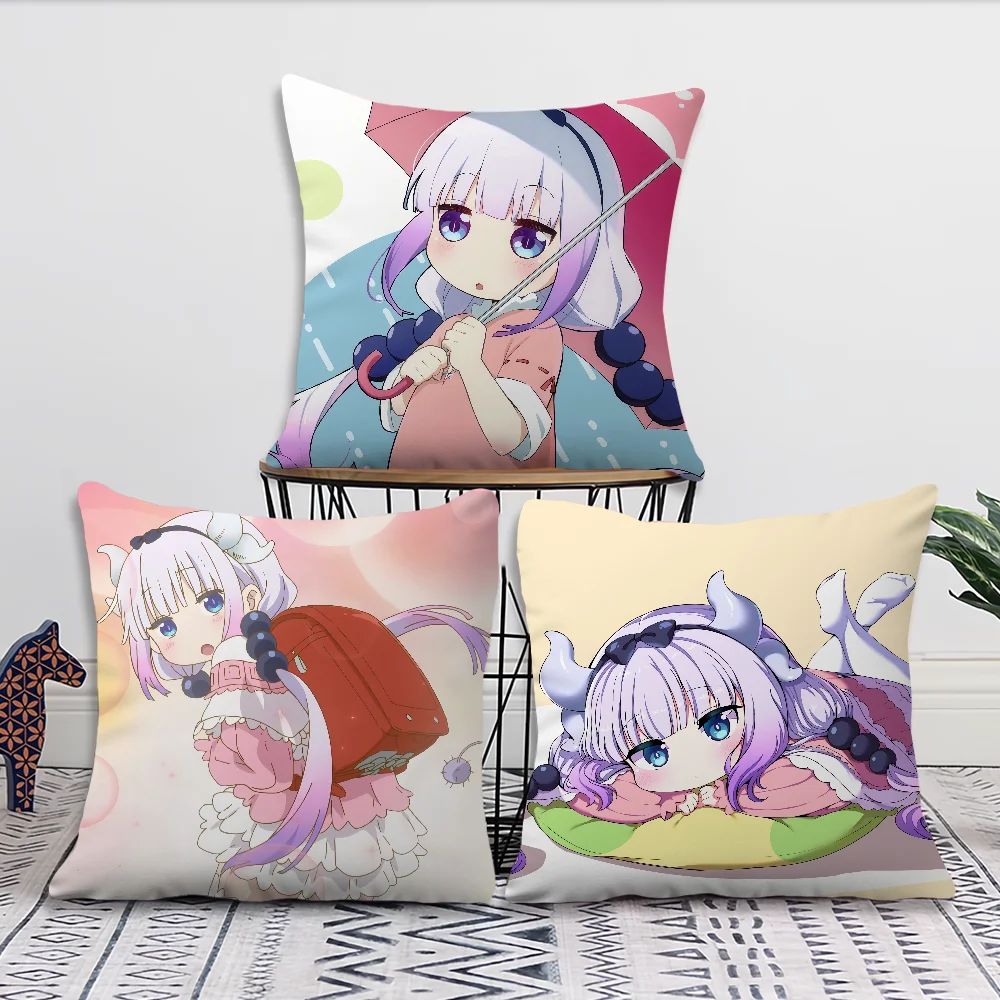 Kawaii Kanna Kamui Pillow Case Living Room Headboard Bedroom Office Cushion Cushion Sofa Nap Time