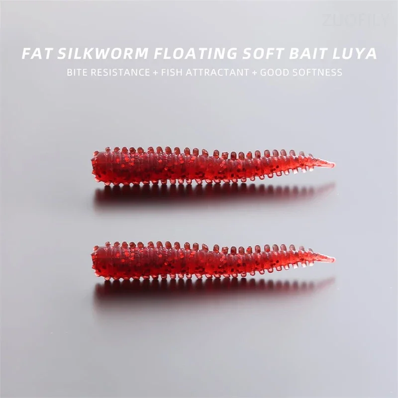 10 قطعة ديدان الرمل طعوم لينة العائمة محاكاة Millipede الصيد الطعوم لدغة مقاومة الدهون دودة القز لينة إغراء 52 مللي متر توبواتر الطعوم #5