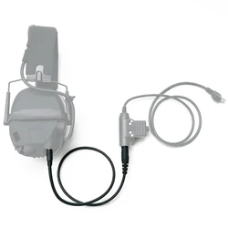 U174 Cable for U94 PCI PTT Adapter Militar Hunting Tactical Headset Walkie Talkie Motorola Kenwood BAOFENG Radio 3.5mm/7.1mm