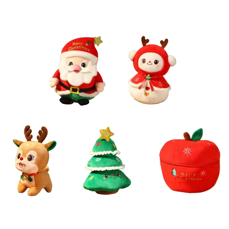 Festival Theme Santa/Snowman Plush Toy Throw Pillow Holiday Decoration Accessory