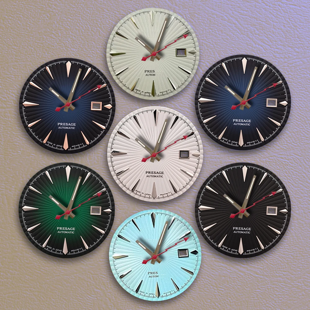 Best sellers 35mm S Logo Blue gradient cocktail dial Fit NH35 NH36 Movement Watch Modification Accessories