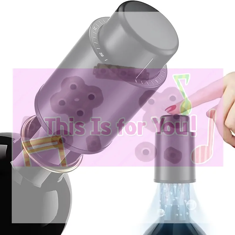 【MA】Vacuum Wine Bottle Cap Stopper Sealed Storage Vacuum Memory Wine Stopper Push Style Bar Tools Barware Wine Cork Black