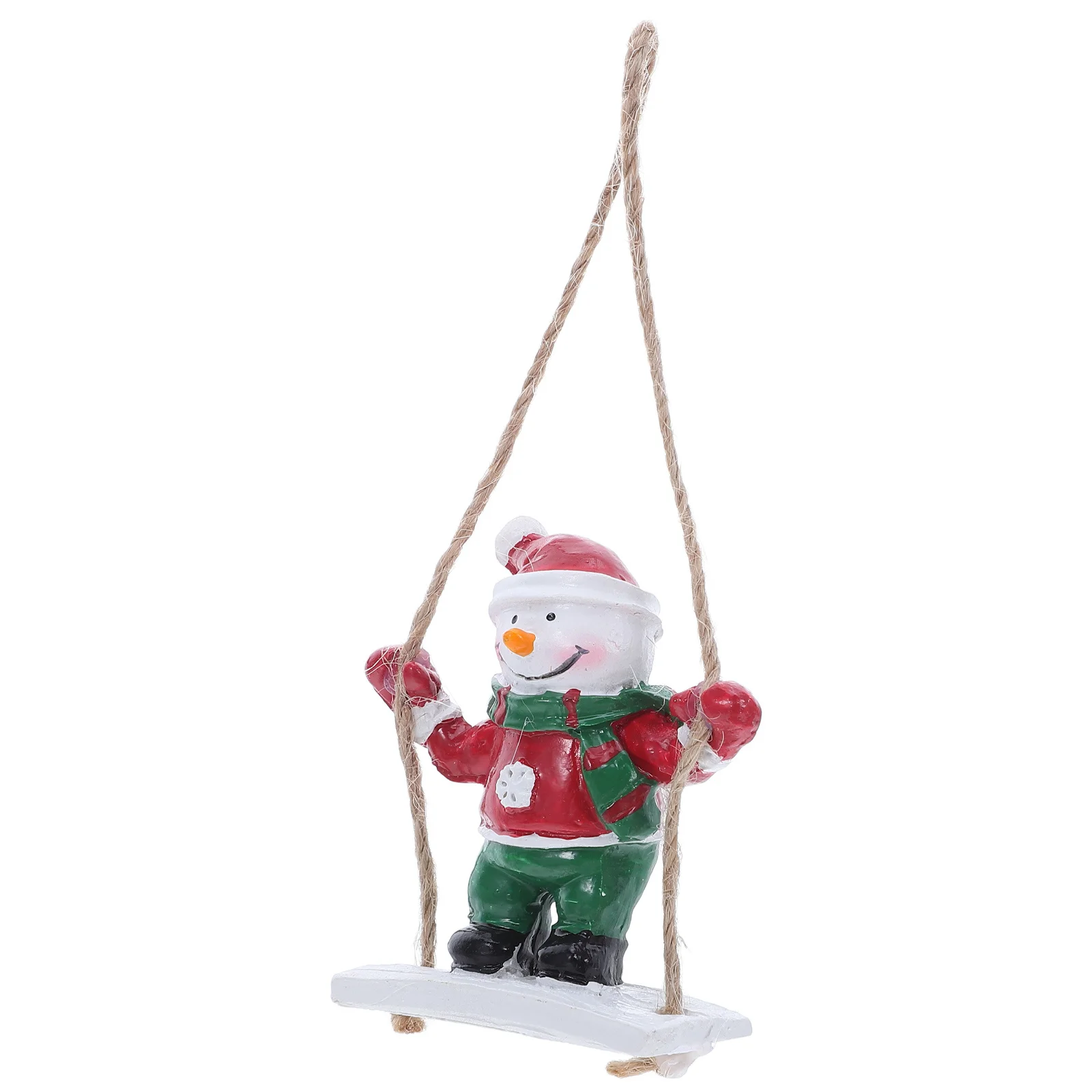 

Christmas Tree Decorations: Resin Snowman Swing Hanging Figurines Holiday Party Ornament Festive Home Window Desk Decor