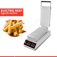 Egg Roll Maker Machine Commercial Full Flat Cone DIY Baker Timer Temperature Control Electric Cone Making Machine