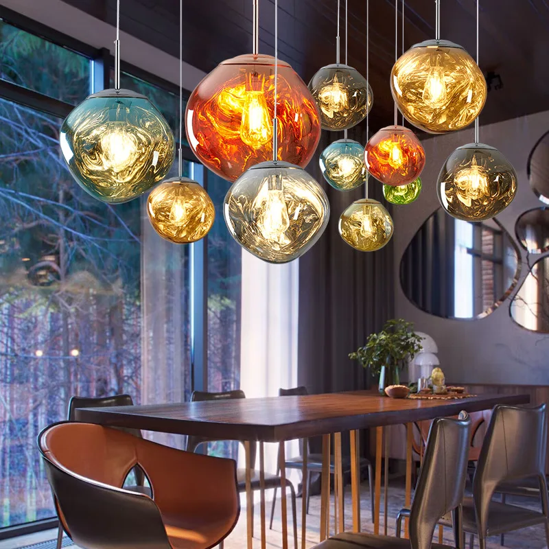 

Postmodern lava chandelier creative clothing store coffee shop desk lamp Nordic living room dining room single head chandelier