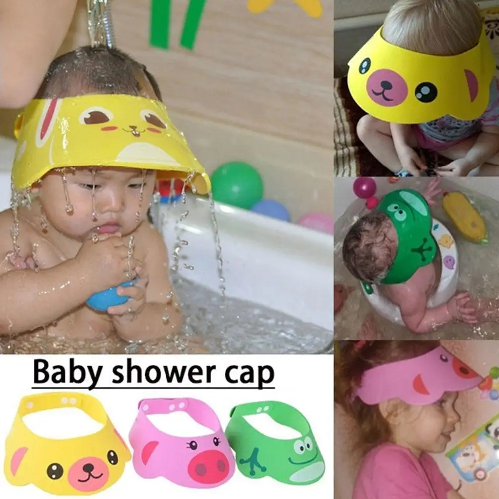 3 Color Baby Shower Adjustable Hair Wash Hat For Kids Ear Protection Safe Children Shampoo Bathing Shower Protect Head Cover