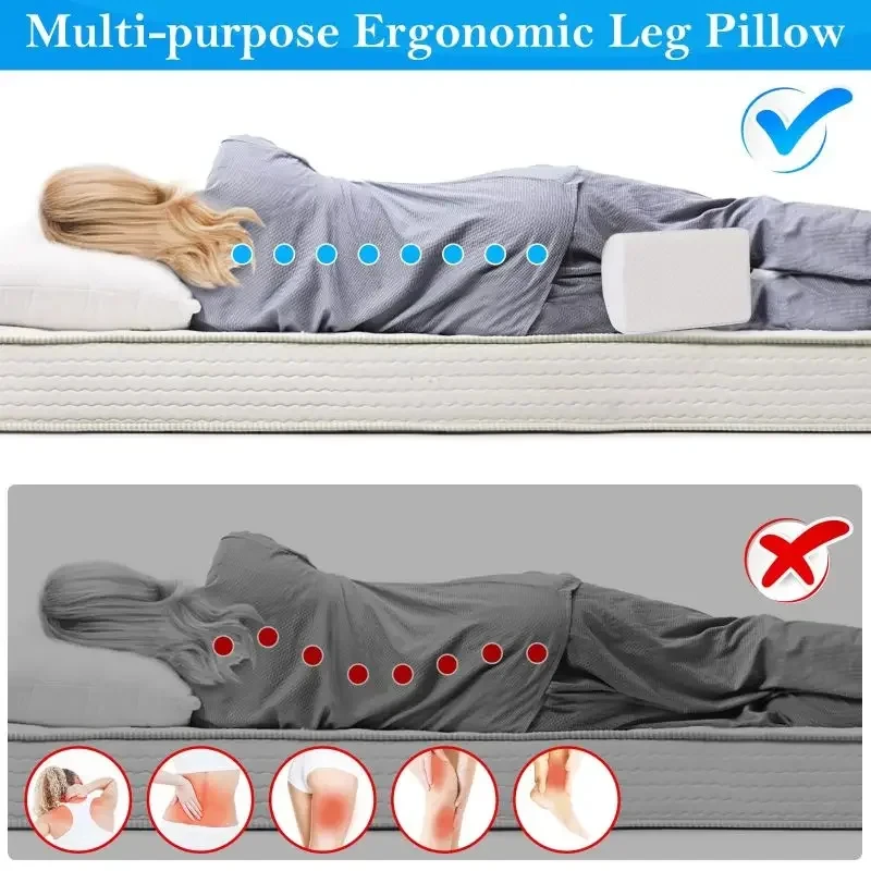 Memory Foam Knee Pillow,Knee Pillow for Side Sleepers Memory Foam Leg Elevation Orthopedic H Shaped Sleep Leg Rest Knee Cushion