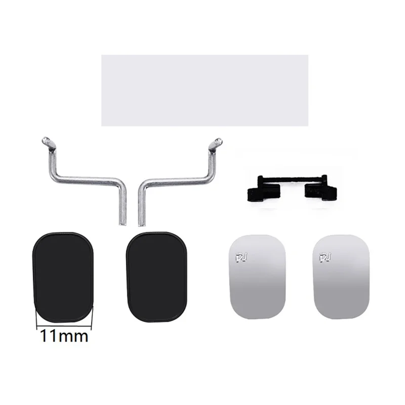 AED5-Rear View Lens Square Rearview Mirror For MN D90 MN98 MN99S 1/12 RC Car Upgrade Parts Accessories