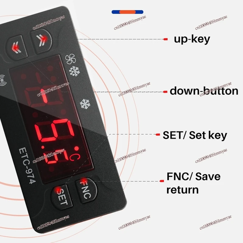 

6X ETC-974 Mini Temperature Controller Refrigerator Thermostat Regulator Thermoregulator Thermocouple NTC Dual Sensor