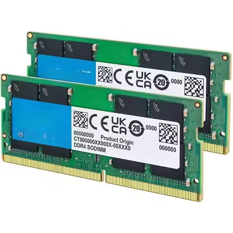 64GB DDR4 RAM Kit (2x32GB), 3200MHz (PC4-25600) CL22 Laptop Memory, SODIMM 260-Pin, Downclockable to 2933/2666MHz, Compa