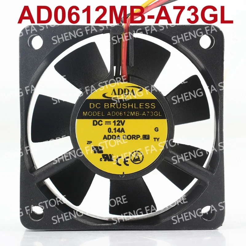 AD0612MB-A73GL inverter Three-wire detection Double ball bearing ADDA 24V 48V DC 12V 0.14A AC EC 6025 60X60X25MM 6CM cooling fan