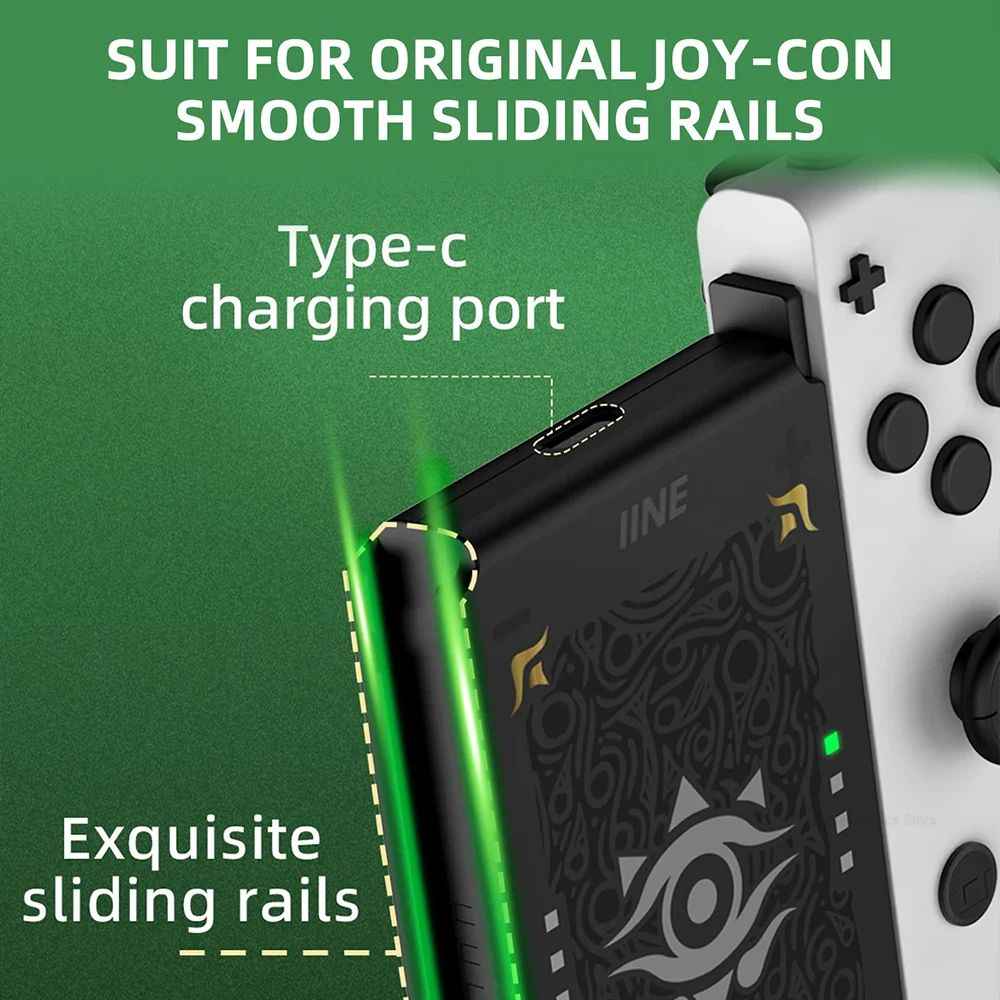 قبضة شحن IINE لجهاز نينتندو سويتش OLED Joycons ملحقات وحدة التحكم قاعدة شحن تدعم حماية الشحن الزائد #5