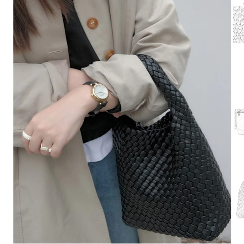 ZR DIARY Trendy Women Woven Bags PU Cross Weave Various Colors High Quality Ladies Handmade Handbag 223BZ5228-1