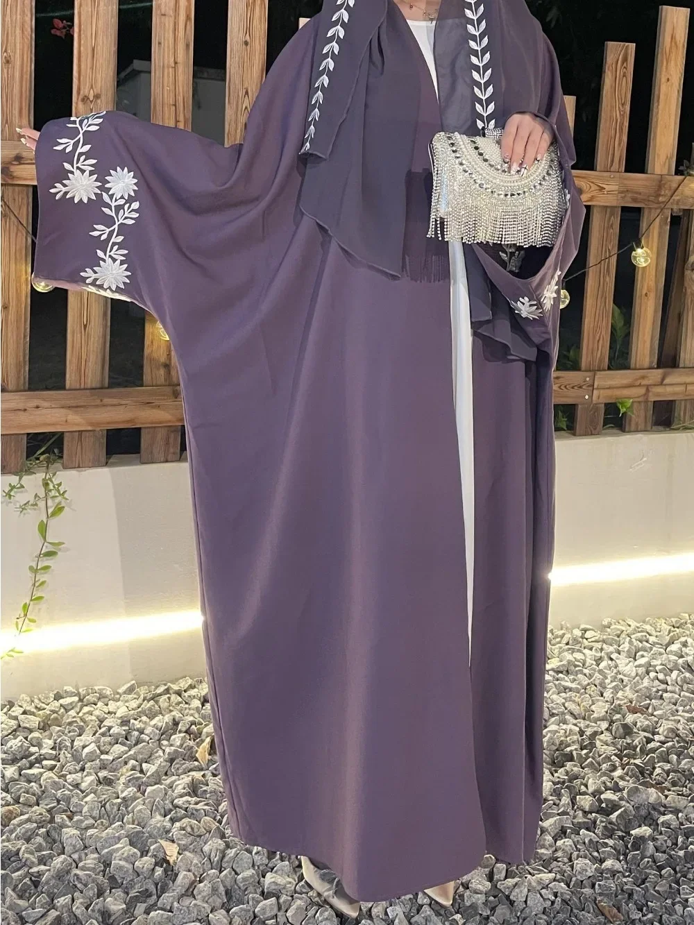 Muslimischer Schal, Abaya für Frauen, Marokko, offener Eid, Dubai, Strickjacke, Robe, Stickerei, lange Kleider, Ramadan, Islam, Vestidos, Kaftan 2025,