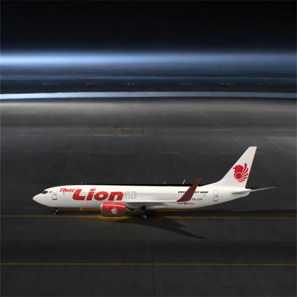 

Plane B737 1/85 Scale 47cm Thai Lion Airline Resin Plastic Souvenir Collected Model Airplane Home Simulation Plane Copy Gift