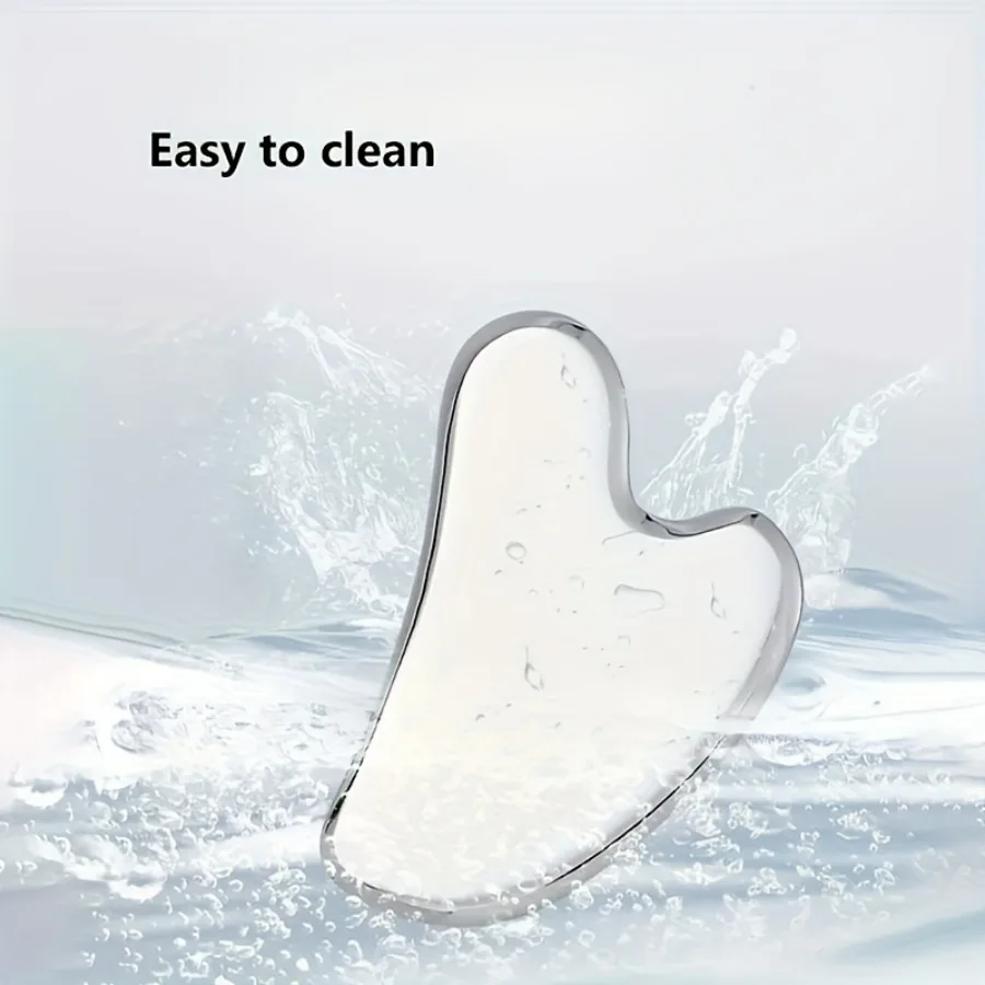 3pcs Stainless Steel Facial&Body Gua Sha Tools-Manual Gua Sha Massager with Smooth Edges-Includes Portable Storage Bag-Perfect