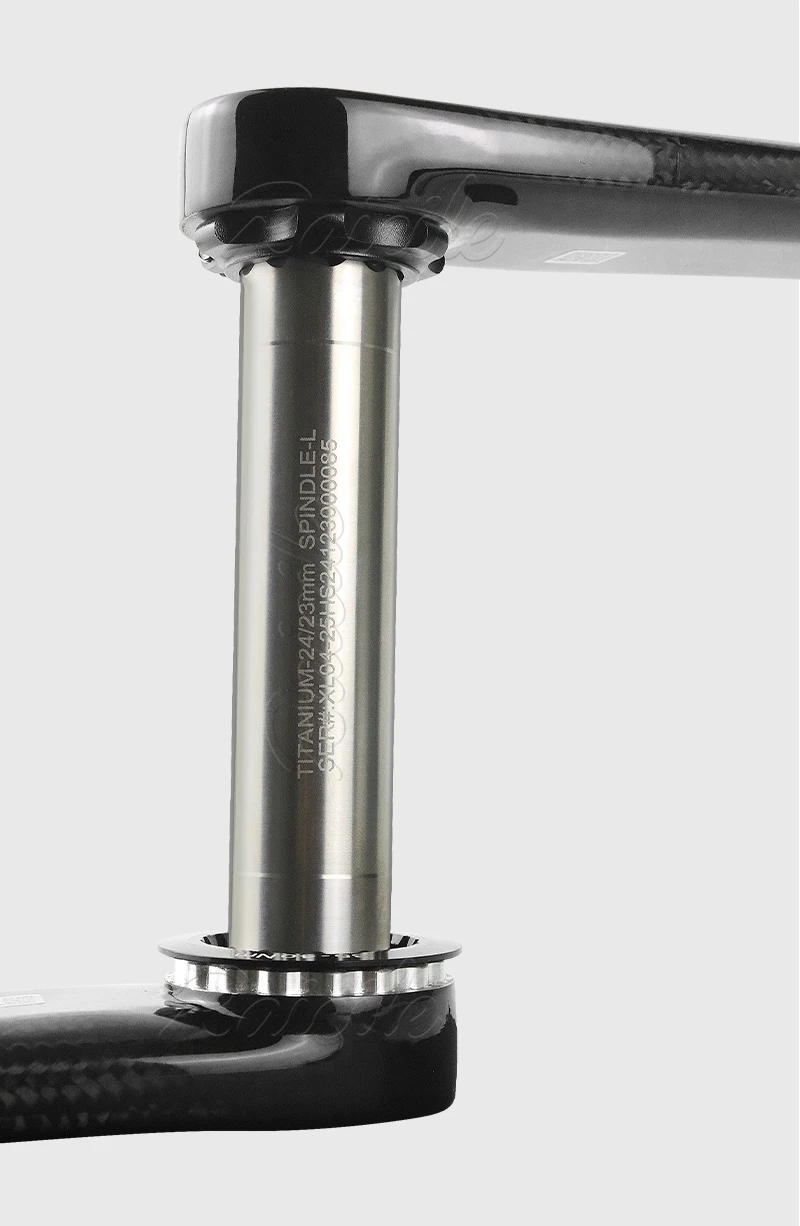 RPANTAHI Rennrad Carbon-Kurbelgarnitur mit 24 mm Titanachse und Ultraleichtem Carbon-Faser BCD 110 Spider EASTON – Detail 9