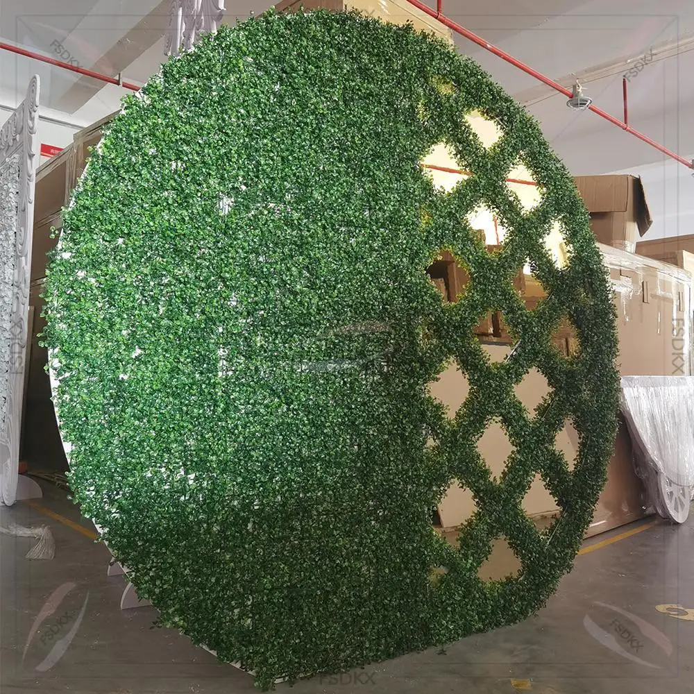 

Hot Selling Safari Jungle Style Birthday Party Decoration Backdrop Round Grass Wall