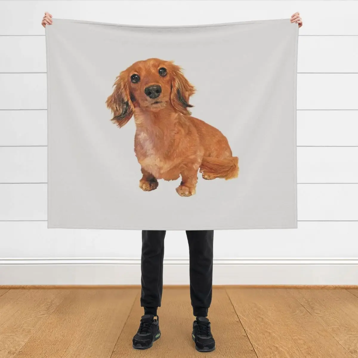 

Cute Long Haired Dachshund Painting Throw Blanket Extra Large Throw Hairy Summer Blankets