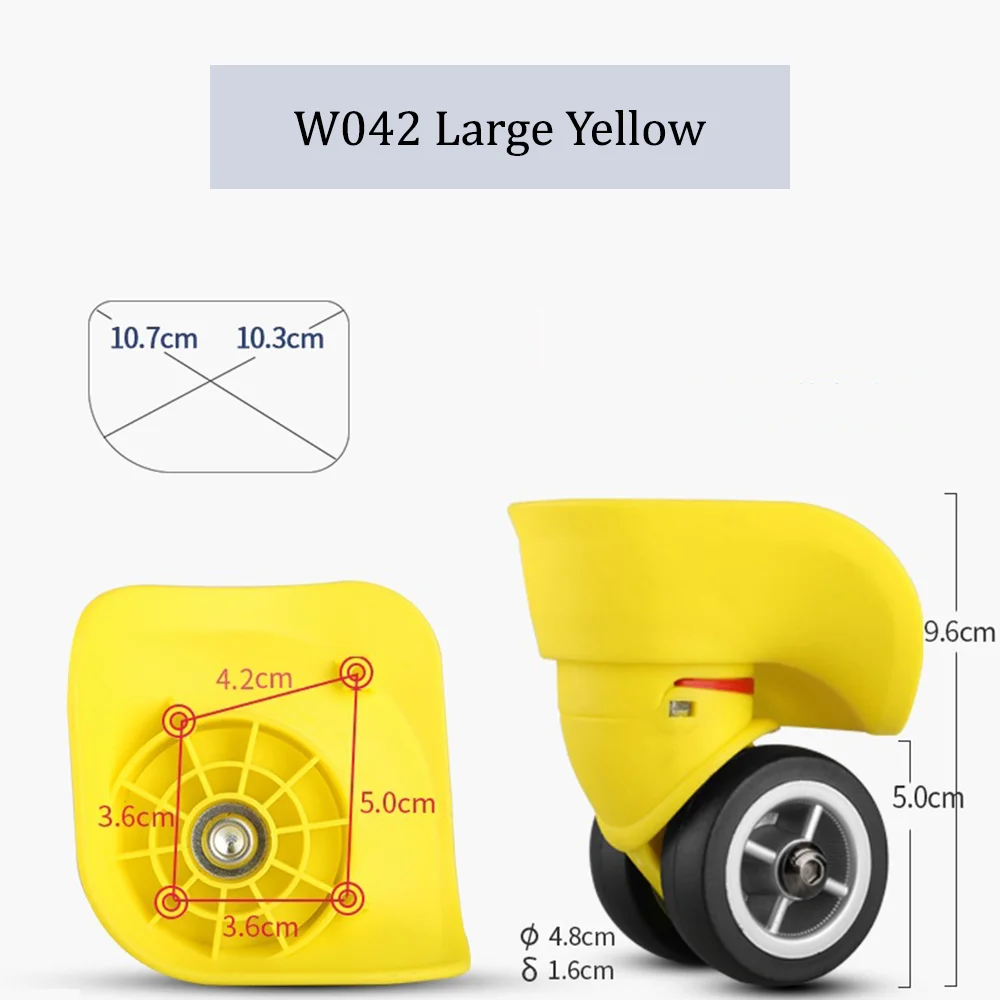 For W042 Nylon Luggage Wheel Trolley Case Wheel Pulley Sliding Casters Universal Wheel Repair Smooth Slient Wear-resistant
