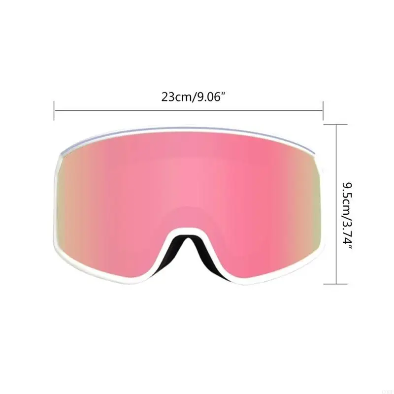 

Двухслойные лыжные очки с сноубордами большие рамы.