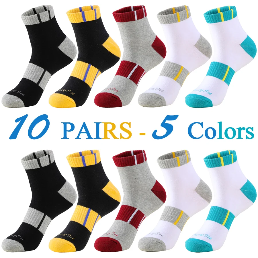 5 Paar/Set Herren-Laufsocken, Casual Outdoor-Sport, Baumwolle, Orange-Rot gestreift, Kompression, Schwarz, 15 Stile, Reise, Bestseller 2026 – Detail 29