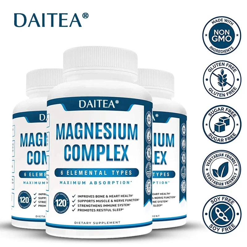 Magnesium Complex - Citric Acid, Malic Acid, Magnesium Oxide for Muscles, Joints, Sleep, Blood Sugar Regulation, Immunity