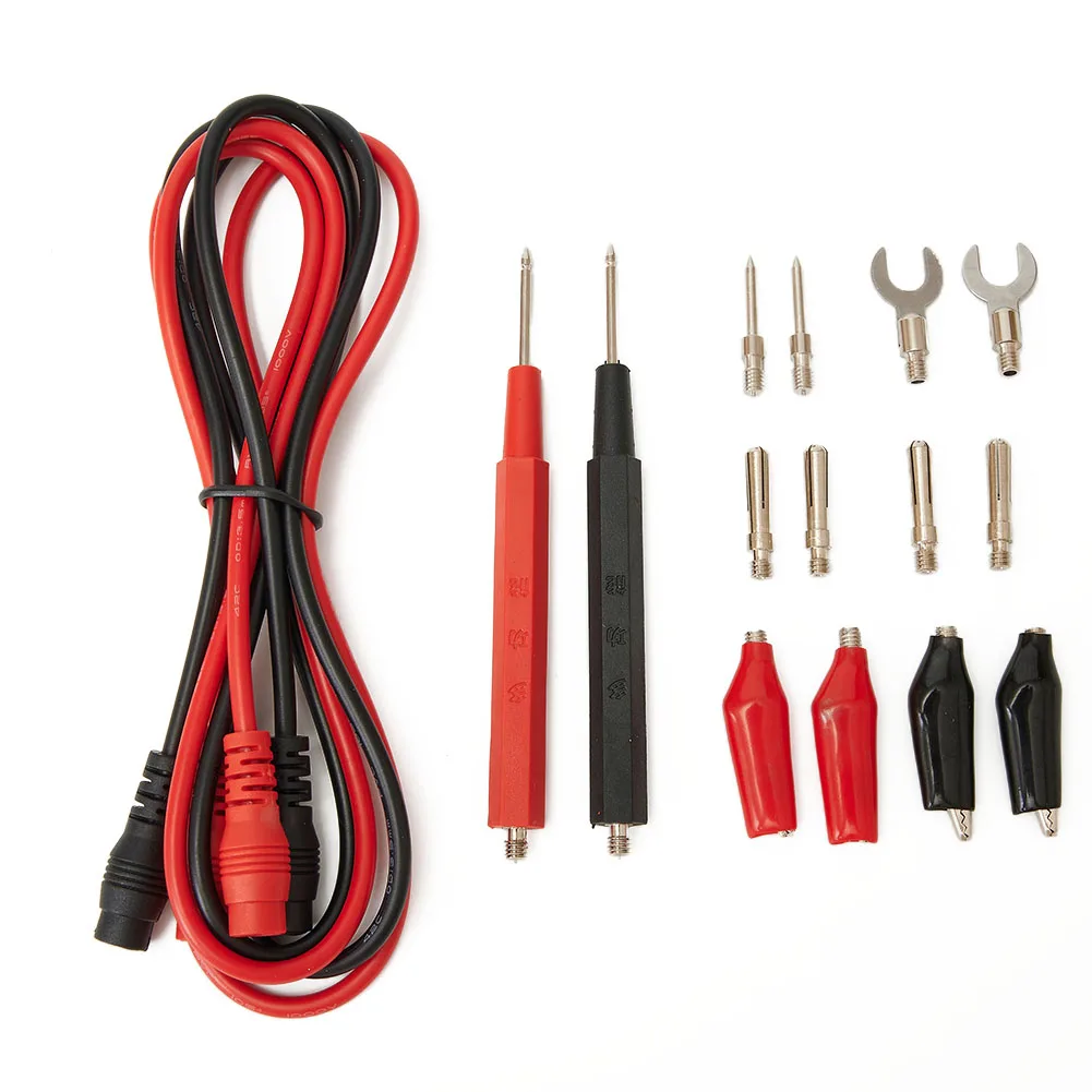 Kit Multimeter Test Leads Multifunction Replacement 16pcs Tool Digital Probes Voltage Meter Cable Copper Tin PVC