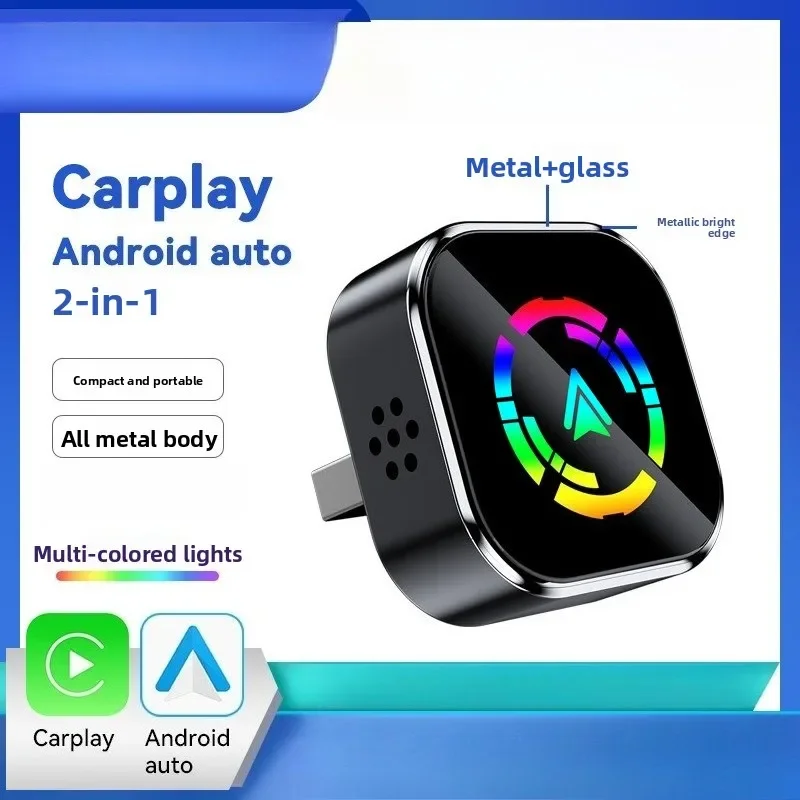 2025 Carplay Module 2in1 Smart Portable Car Connected Box Android Autocarplay Box Compact and Portable
