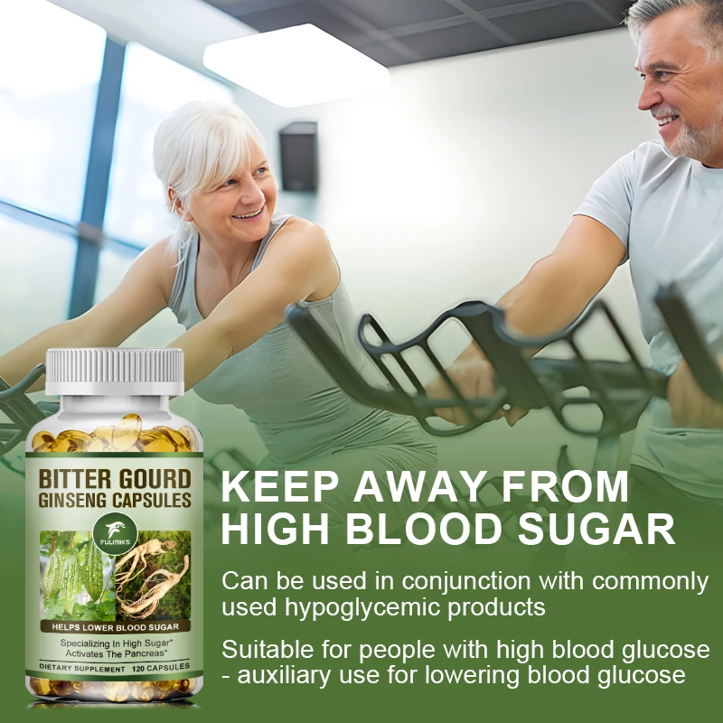 Organic Bitter Melon Ginseng Capsules - Supports Body, Digestive, Skin, Immune & Overall Wellness , Non-GMO, Gluten Free
