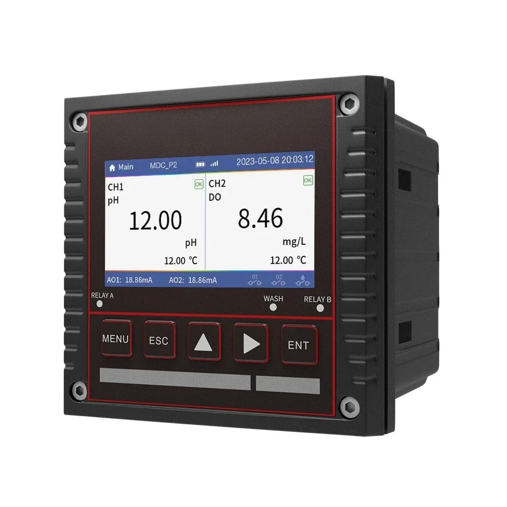 Single/Dual Channel Universal Water Quality Testing Analyzer Automatic ph Orp Controller Online Control System on tank