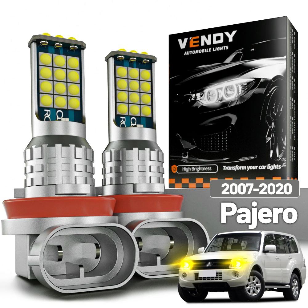 2pcs LED Fog Light For Mitsubishi Pajero V80 V93 V97 V98 2007-2020 2008 2009 2010 2011 2012 2013 2014 2015 2016 Accessories