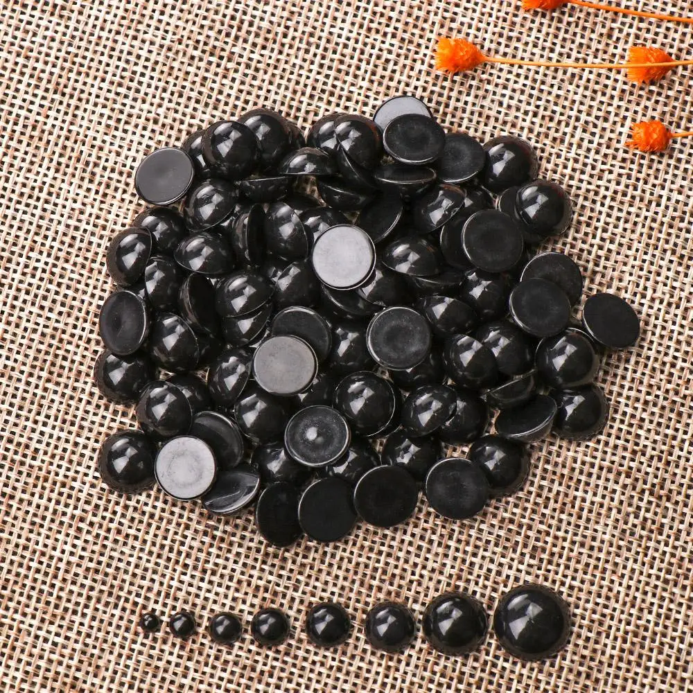 Poupées à feutrer en plastique durable avec yeux de sécurité, ours, fabrication d'animaux et de marionnettes, accessoires noirs, cadeau de Noël, 3-12mm, 100 pièces