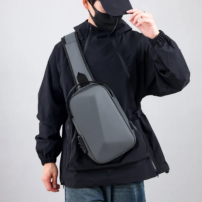 

Newest Designer Brands Crossbody Dating Leisure Men Multi-function Casual Oxford Cloth Chest Bags With Big Pockets For Business