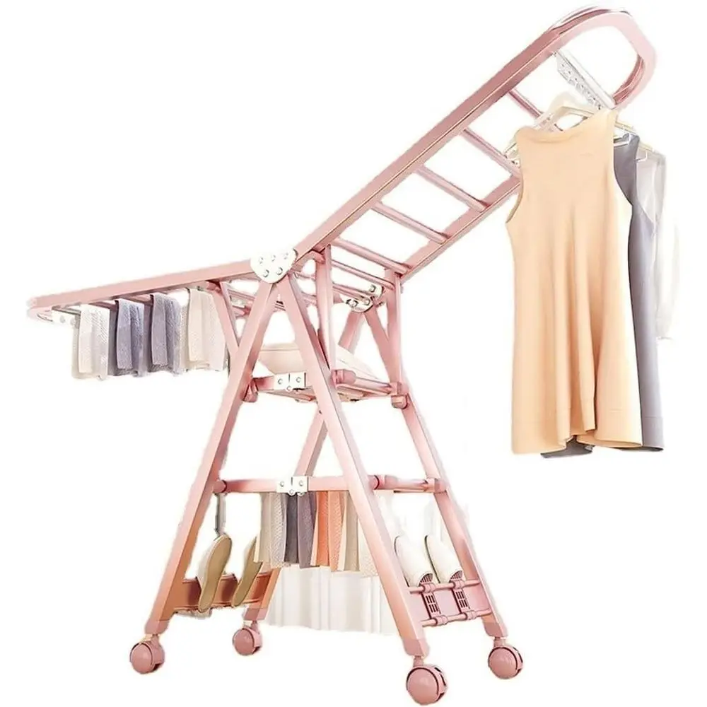 

Space-Saving Collapsible Clothes Rack, 160cm, Portable Indoor/Outdoor Drying Rack for Easy Storage