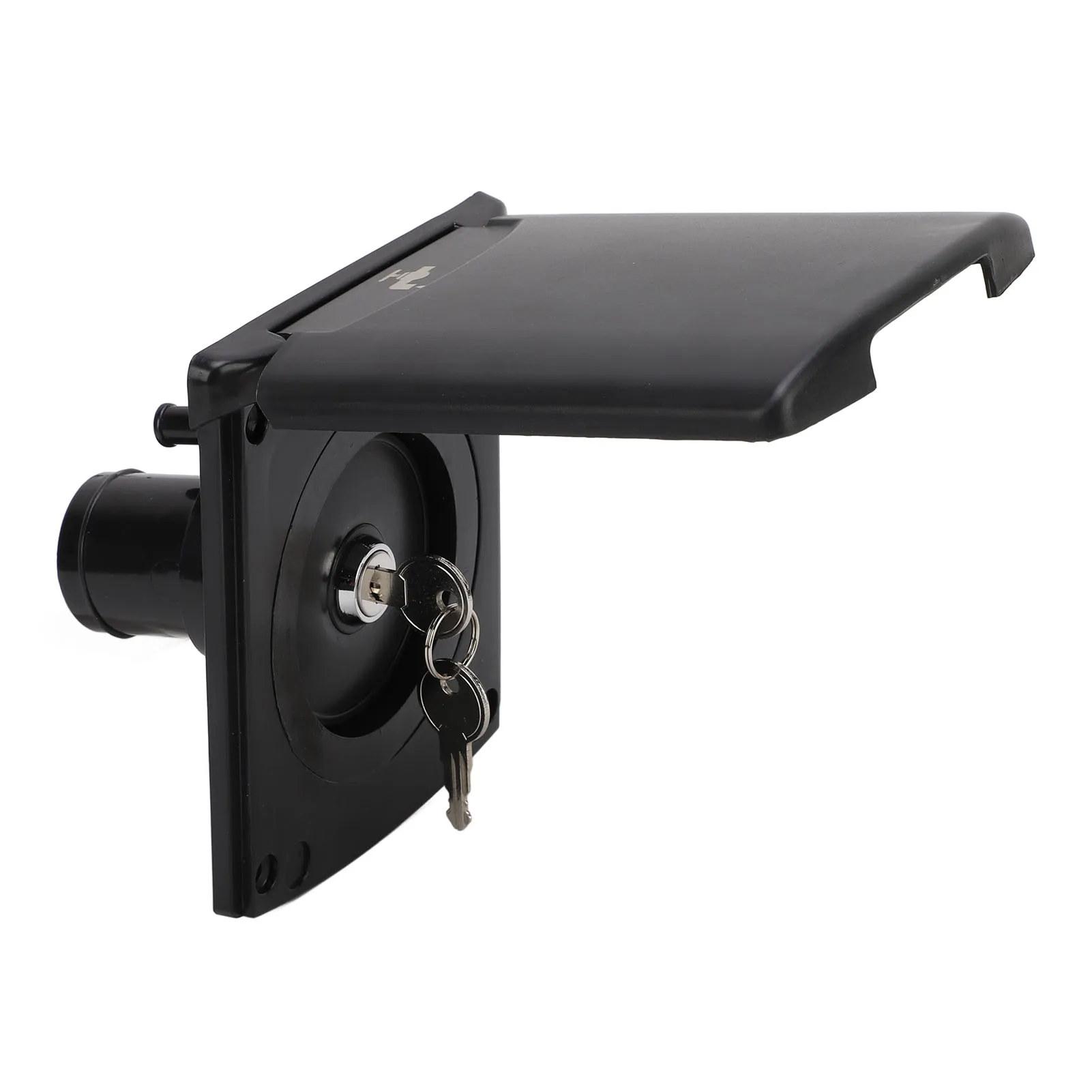 RV Water Fill Hatch with Magnetic Lid and Lock Dustproof ABS Square Trailer Water Fill Hatch Inlet for Motorhome Boat