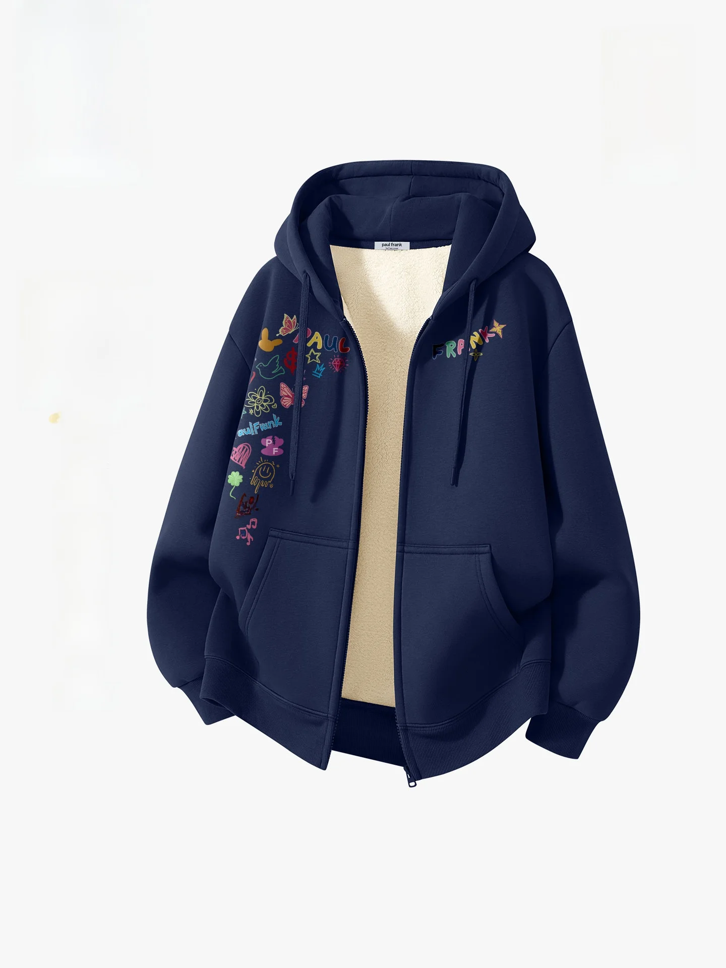 

Heavyweight Fce Hooded Open Cardigan Sweatirt ex Winter Faion Outerwear Soft Cotton Long Sve Zipper ...