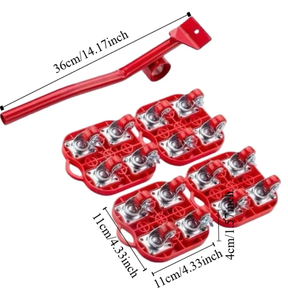 Labor-Saving Furniture Move Roller Strong Load-bearing Capacity Thickening Heavy Duty Furniture Lifter Silent Flexible