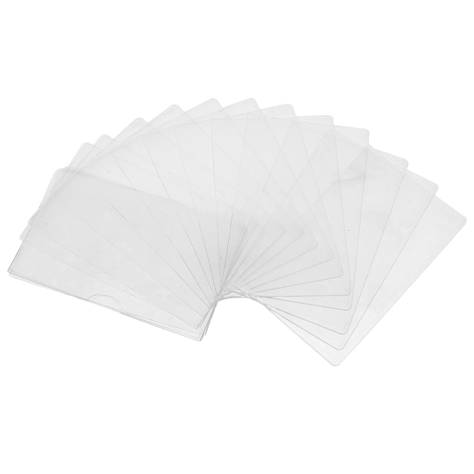 

16 шт., прозрачные чехлы для карт из ПВХ, прозрачные защитные чехлы для удостоверения личности, кредитного автобуса, социальных карт безопасности, легкий чехол для витрины спортивных карт