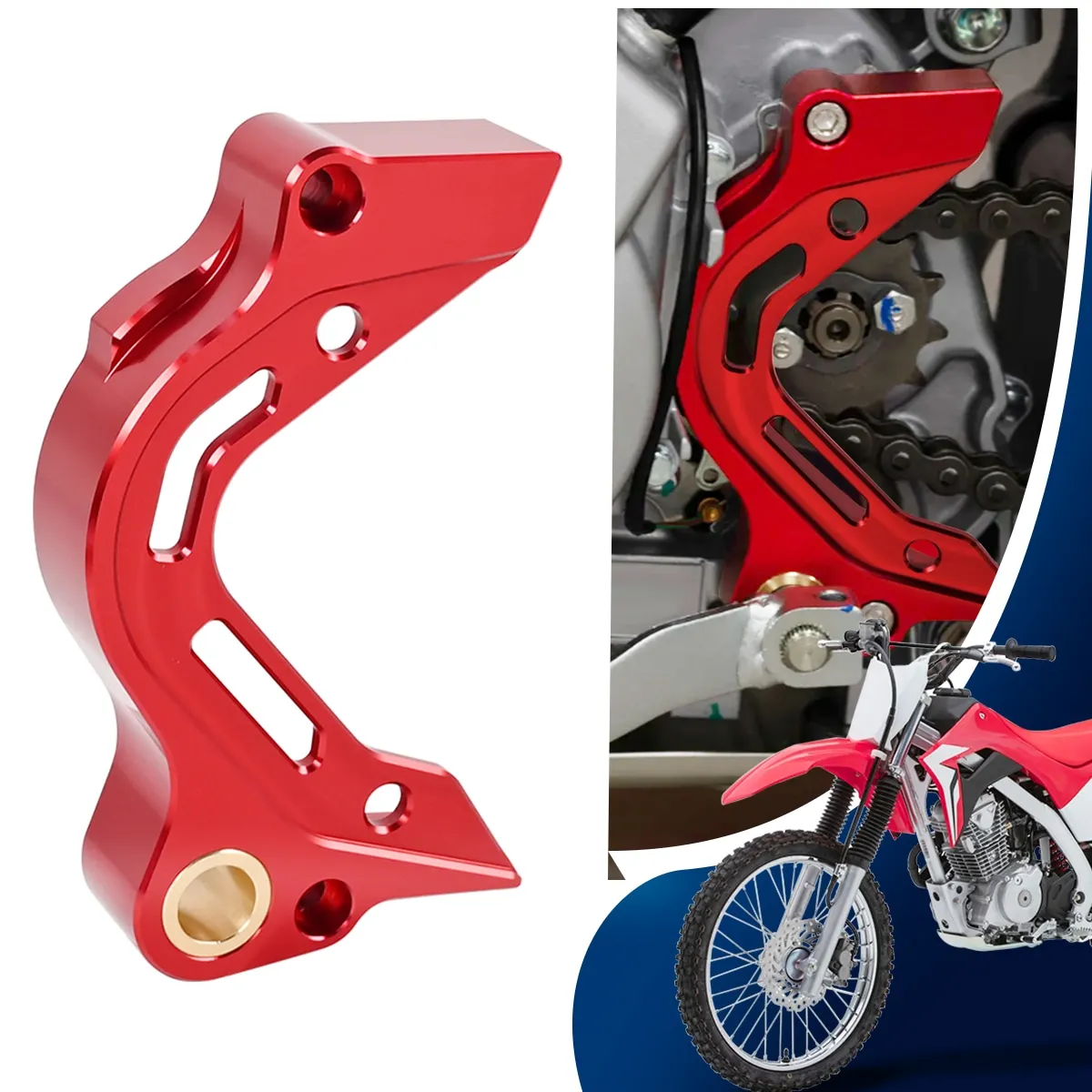 

Защитный кожух/кронштейн для цепи и звездочек мотоцикла, красно-черный, для Honda CRF125F 2019-2025