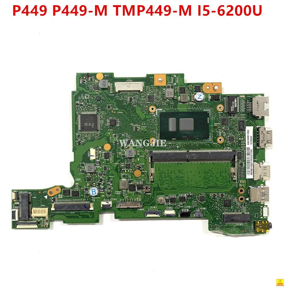 PA4DB For Acer P449 P449-M TMP449-M Laptop Motherboard NBVDU11003 SR2EY I5-6200U 4GB RAM 100% Working