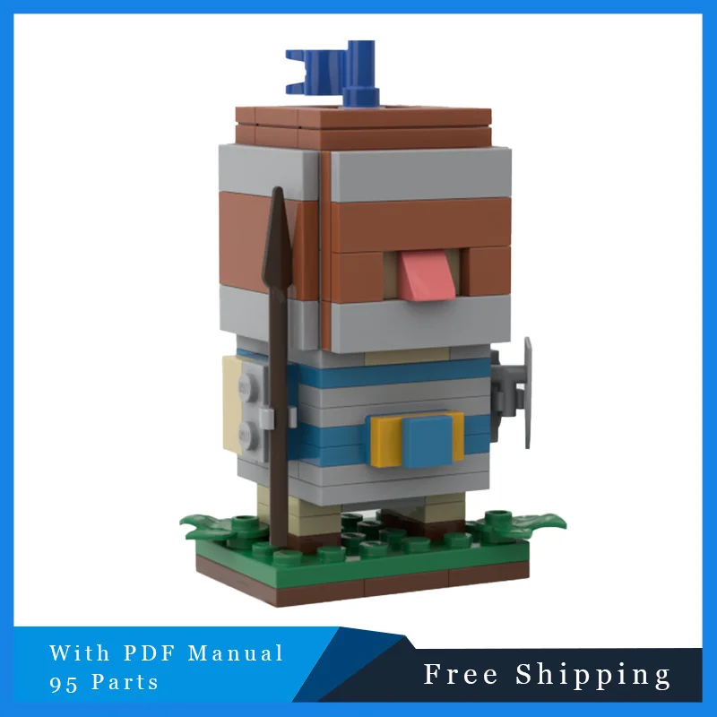 

95 шт., кукла-солдат с красным носом, игрушка, строительный блок, кирпичная модель, детская сборка «сделай сам», креативный подарок на Рождество, день рождения, 2025