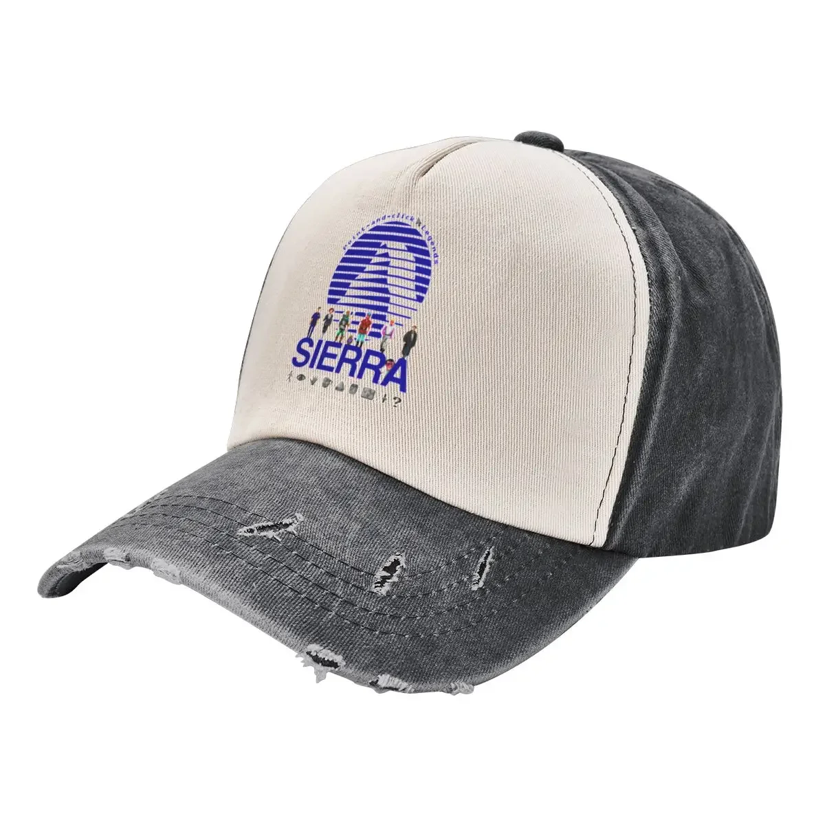 POINT AND CLICK LEGENDS - Sierra Online Logo (BLUE) - Gaming Heroes and Icons - Graphic Adventure PC Games! Baseball Cap